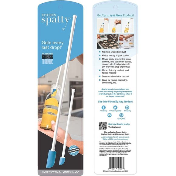 The Spatty & Spatty Daddy Last Drop Spatula Two Piece Set 6" and 12" Shark Tank - Picture 5 of 12